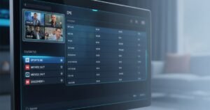 IPTV Smarters Pro app showing IPTV Premium interface and channel guide