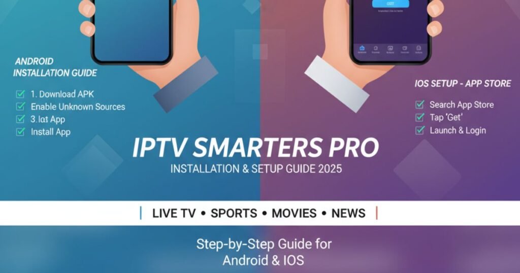 How to Install and Setup IPTV Smarters Pro on Android & iOS (Step-by-Step 2025 Guide)
